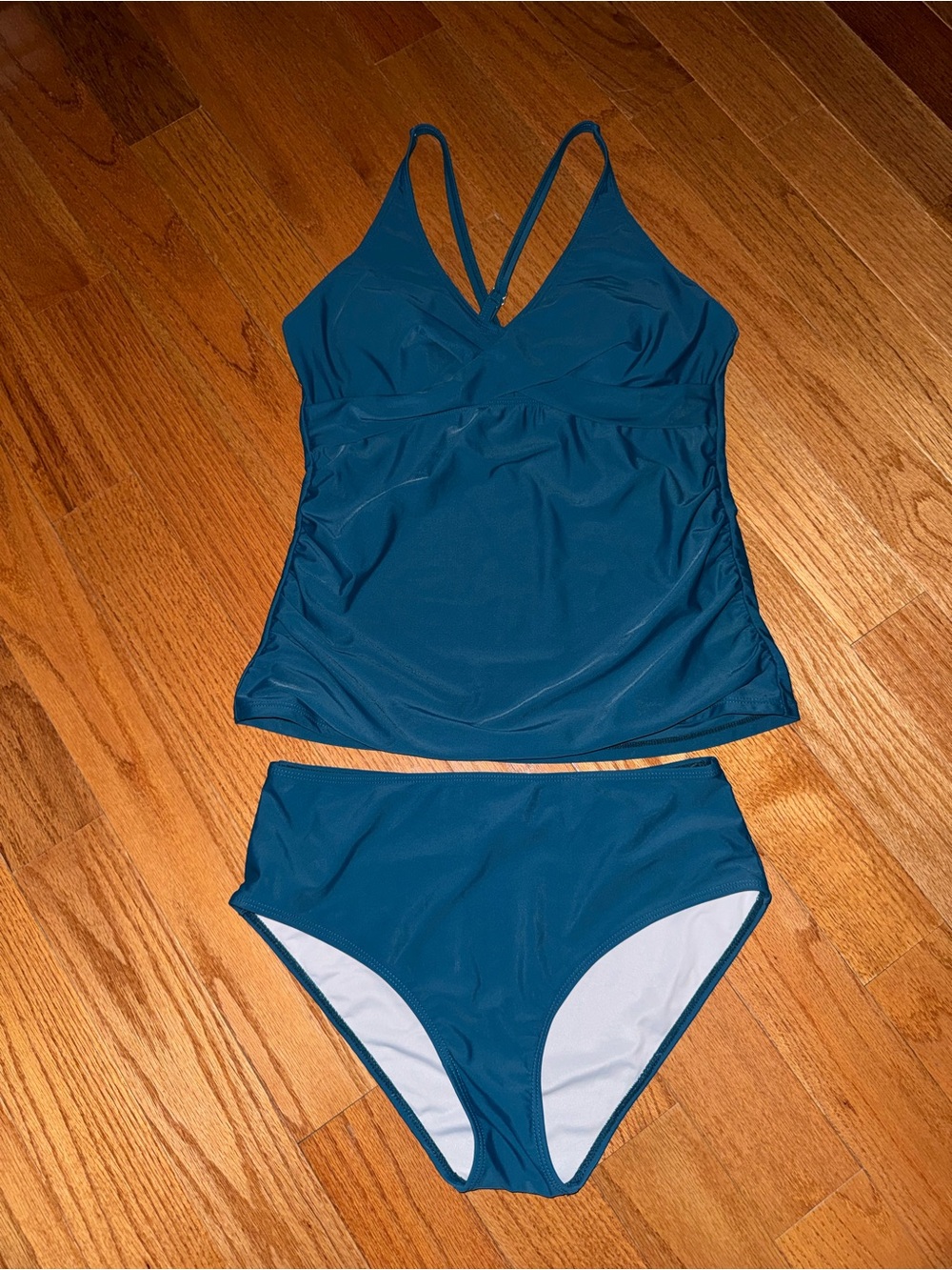 Yonique Women’s Tummy Control Tankini In Pine Green